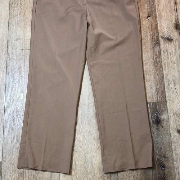 Theory Tan Lavzin Continuous Crop Trousers Size 8 - Picture 6 of 10